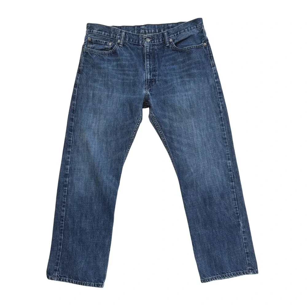 Levi's 514 Straight Fit 40x32 Jeans Men's Blue Denim Rare Blank R Red Tab ®